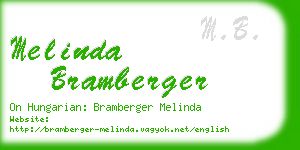 melinda bramberger business card